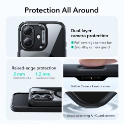 Θήκη ESR Classic Hybrid Kickstand Magsafe Cover For iPhone 17 (6.3") Clear/Black