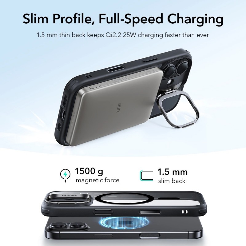Θήκη ESR Classic Hybrid Kickstand Magsafe Cover For iPhone 17 (6.3") Clear/Black