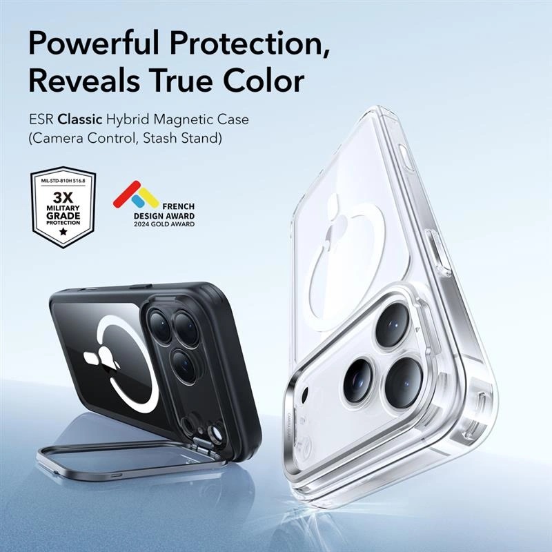 Θήκη ESR Classic Hybrid Kickstand Magsafe Cover For iPhone 17 Pro Max (6.9") Clear/Black