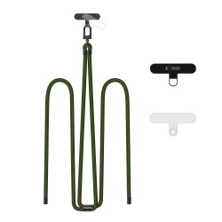  Λουράκι Λαιμού στήριξης Θήκης Neck Strap Tech-Protect C7S Rope Crossbody Strap Hunter Green/Black