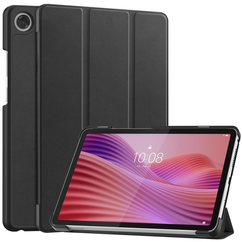 Θήκη Custer Texture 3-Fold Holder Leather Smart Case Lenovo Tab One / Tab K9 8.7"  Black