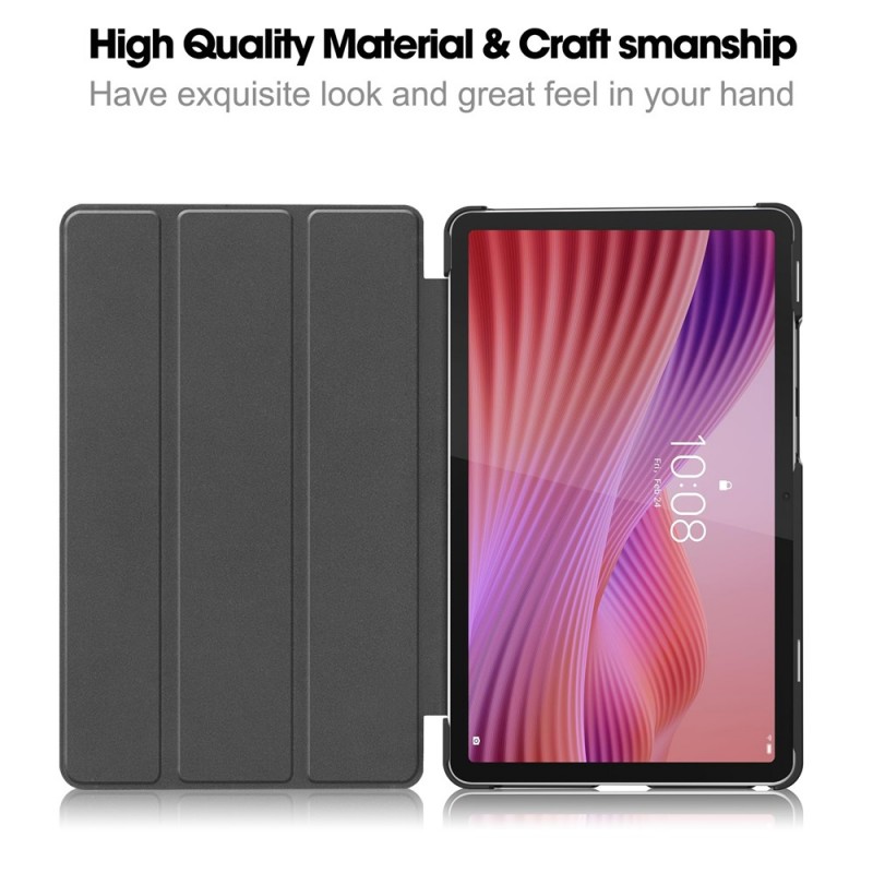 Θήκη Custer Texture 3-Fold Holder Leather Smart Case Lenovo Tab One / Tab K9 8.7"  Black