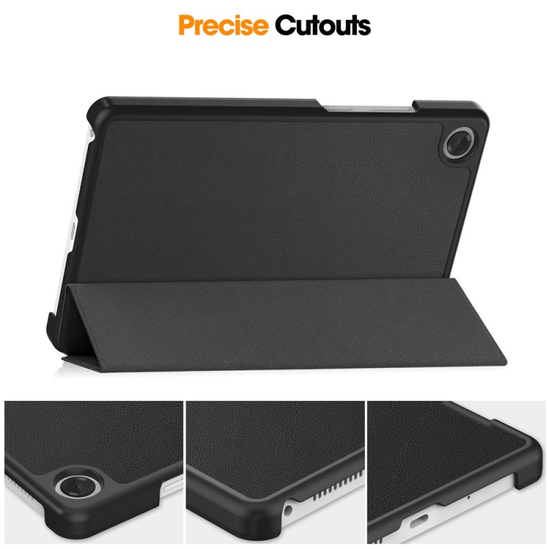 Θήκη Custer Texture 3-Fold Holder Leather Smart Case Lenovo Tab One / Tab K9 8.7"  Black