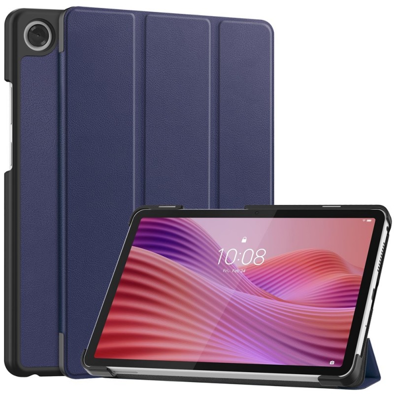 Θήκη Custer Texture 3-Fold Holder Leather Smart Case Lenovo Tab One / Tab K9 8.7"  Blue