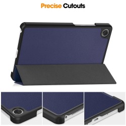 Θήκη Custer Texture 3-Fold Holder Leather Smart Case Lenovo Tab One / Tab K9 8.7"  Blue