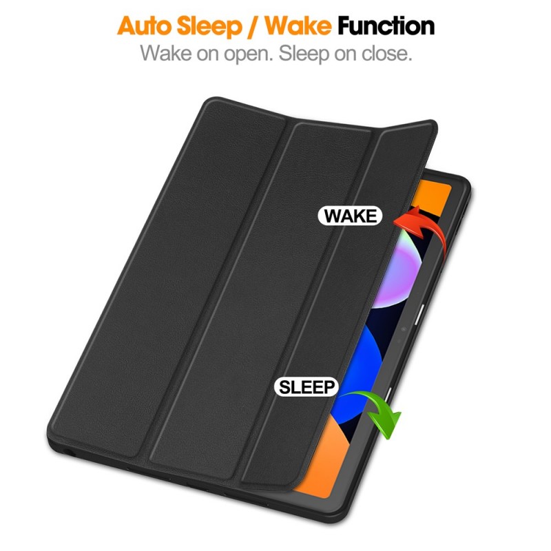 Θήκη Custer Texture 3-Fold Holder Leather Smart Case Lenovo Idea Tab / Tab K11 Gen 2 11"  Black