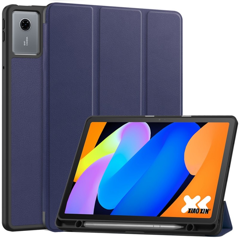 Θήκη Custer Texture 3-Fold Holder Leather Smart Case Lenovo Idea Tab / Tab K11 Gen 2 11"  Blue