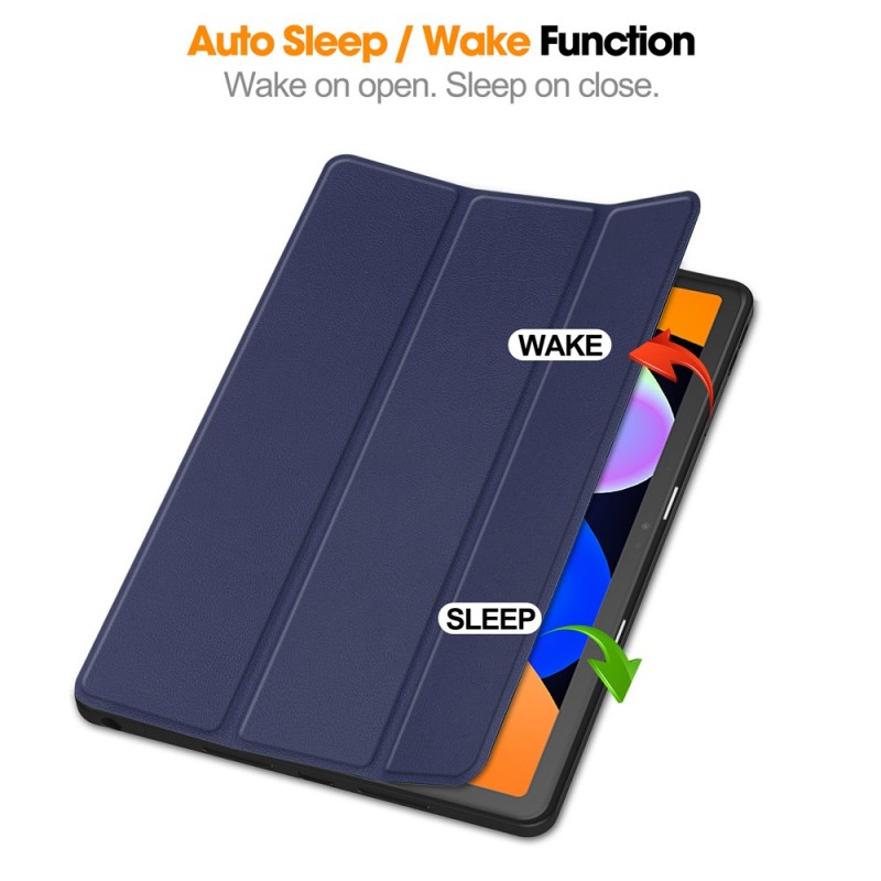 Θήκη Custer Texture 3-Fold Holder Leather Smart Case Lenovo Idea Tab / Tab K11 Gen 2 11"  Blue