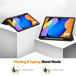 Θήκη Custer Texture 3-Fold Holder Leather Smart Case Lenovo Idea Tab / Tab K11 Gen 2 11"  Blue