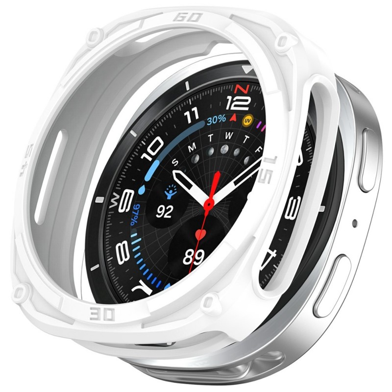 Θήκη TPU Armor Hollow Cover Case Samsung Galaxy Watch 8 (44mm) White Θήκη TPU Armor Hollow Cover Case Samsung Galaxy Watch 8 (44mm) White