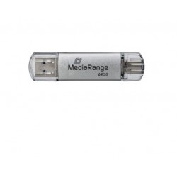 MediaRange 64GB USB 3.1 Flash Drive USB-C Silver (MR937)