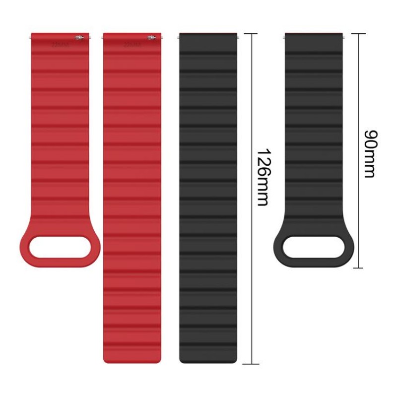 Ανταλλακτικό λουράκι Magnetic Band QuickFit Huawei Watch Fit 3 / 4 / 4 Pro Silicone White / Orange