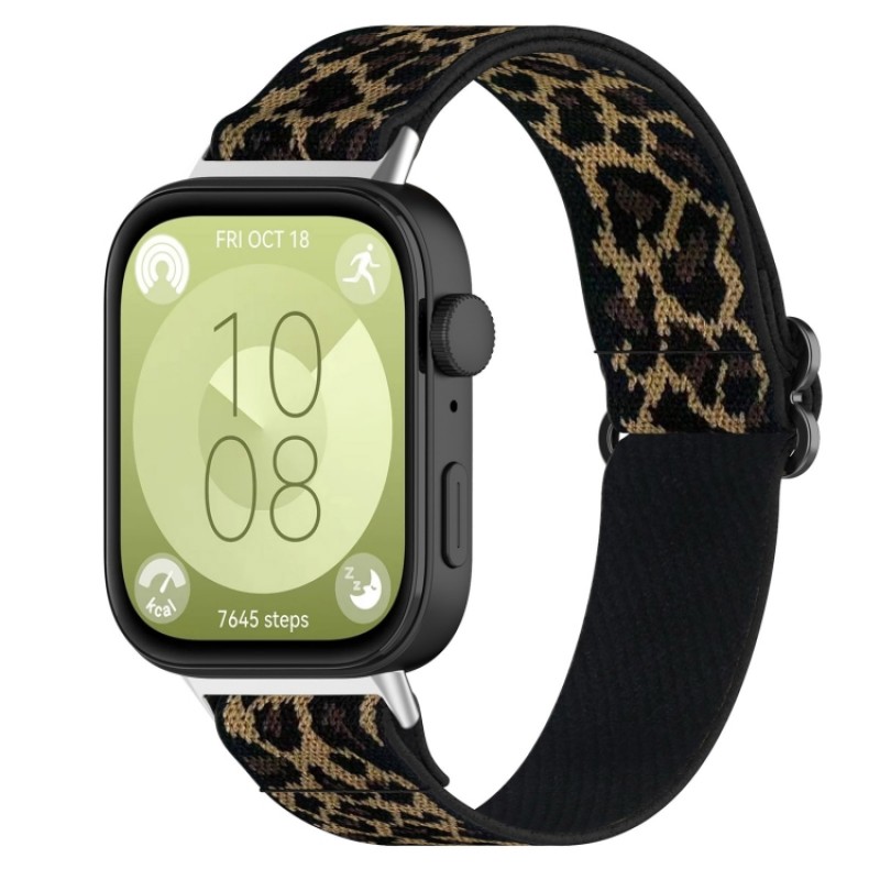 Ανταλλακτικό λουράκι Nylon Watch Band Huawei Watch Fit 3 / 4 / 4 Pro Leopard Print