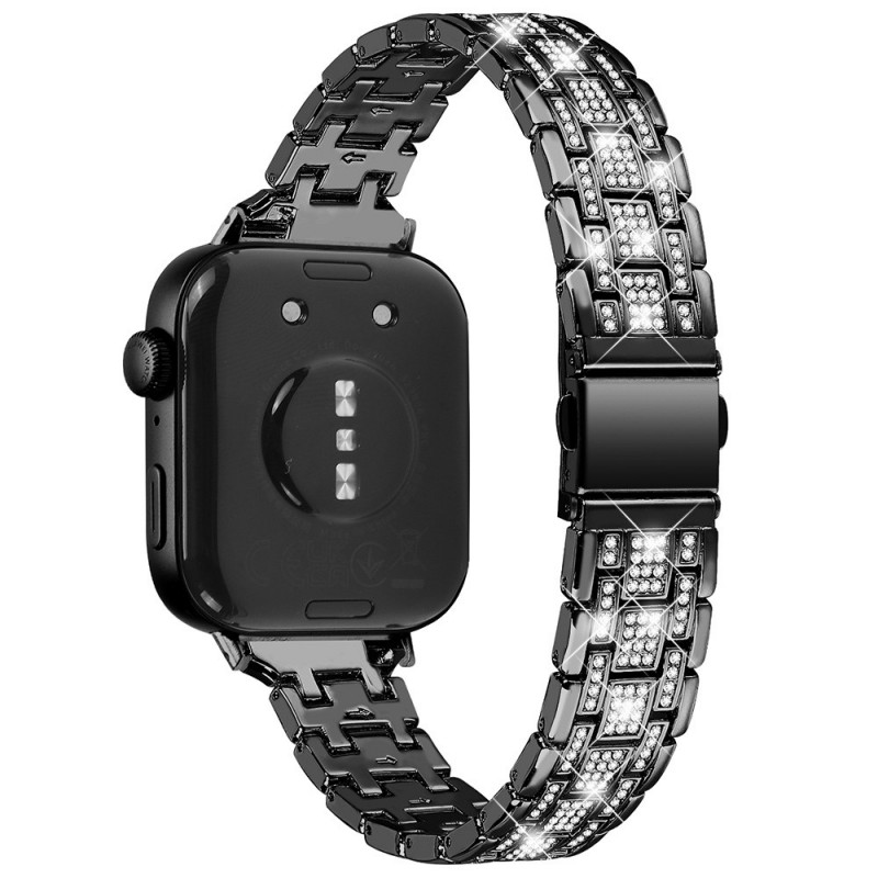 Ανταλλακτικό λουράκι Metal Strass Watch Band Huawei Watch Fit 3 / 4 / 4 Pro Black