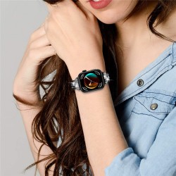 Ανταλλακτικό λουράκι Metal Strass Watch Band Huawei Watch Fit 3 / 4 / 4 Pro Black