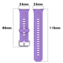 Ανταλλακτικό λουράκι Silver Buckle QuickFit Huawei Watch Fit 3 / 4 / 4 Pro Silicone Red