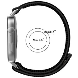 Ανταλλακτικό λουράκι QuickFit Huawei Watch Fit 3 / 4 / 4 Pro Nylon Black