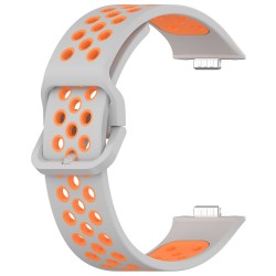 Ανταλλακτικό λουράκι Dual Color QuickFit Huawei Watch Fit 3 / 4 / 4 Pro Silicone Grey / Orange