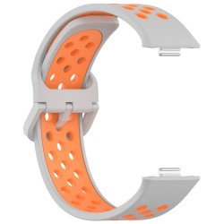 Ανταλλακτικό λουράκι Dual Color QuickFit Huawei Watch Fit 3 / 4 / 4 Pro Silicone Grey / Orange