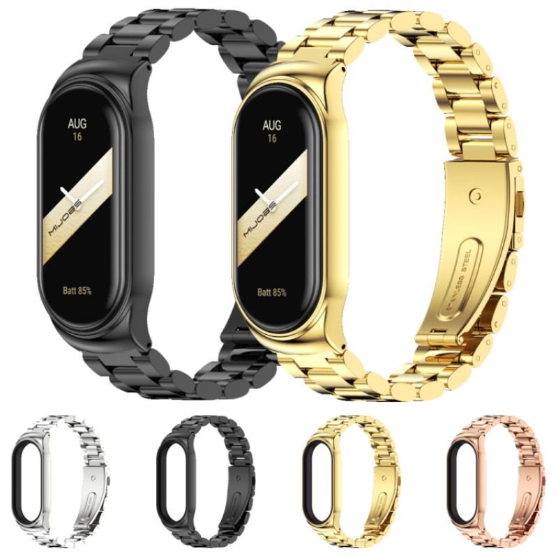 Ανταλλακτικό λουράκι Xiaomi Band 8 / 9 / 9 NFC / 10 NFC Stainless Steel Gold