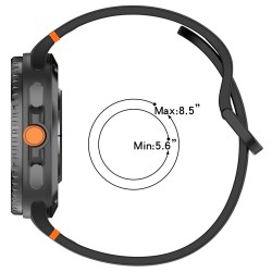Ανταλλακτικό λουράκι Silicone για Samsung Galaxy Watch 8 / Classic Black