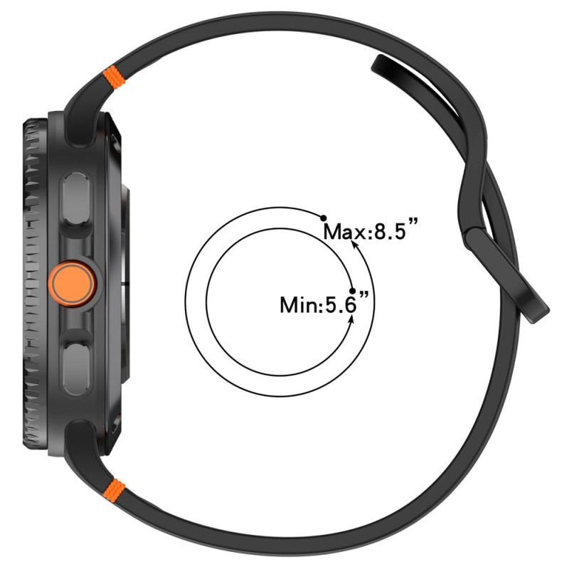 Ανταλλακτικό λουράκι Silicone για Samsung Galaxy Watch 8 / Classic Black