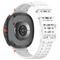 Ανταλλακτικό λουράκι Breathable Silicone Strap για Samsung Galaxy Watch 8 / Classic White