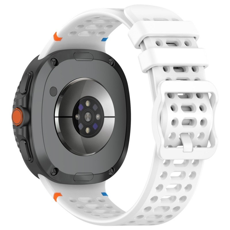 Ανταλλακτικό λουράκι Breathable Silicone Strap για Samsung Galaxy Watch 8 / Classic White