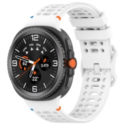 Ανταλλακτικό λουράκι Breathable Silicone Strap για Samsung Galaxy Watch 8 / Classic White