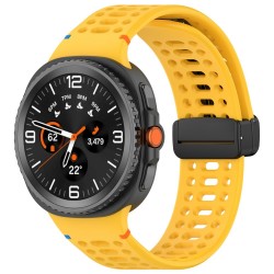 Ανταλλακτικό λουράκι Breathable Silicone Magnetic Strap για Samsung Galaxy Watch 8 / Classic Yellow