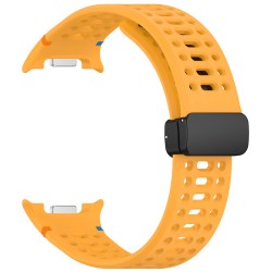 Ανταλλακτικό λουράκι Breathable Silicone Magnetic Strap για Samsung Galaxy Watch 8 / Classic Apricot