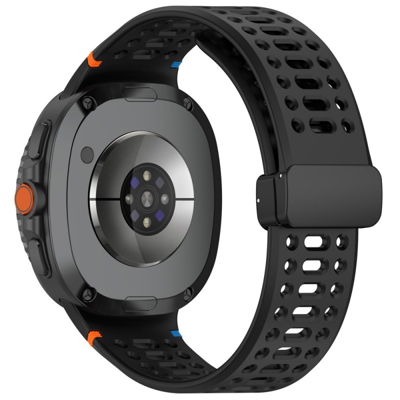 Ανταλλακτικό λουράκι Breathable Silicone Magnetic Strap για Samsung Galaxy Watch 8 / Classic Black