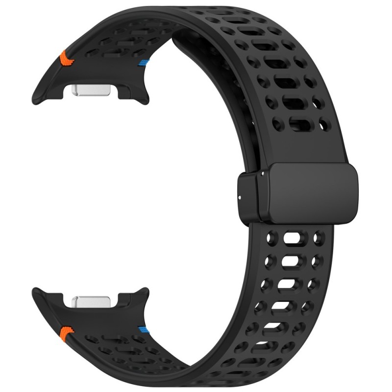 Ανταλλακτικό λουράκι Breathable Silicone Magnetic Strap για Samsung Galaxy Watch 8 / Classic Black