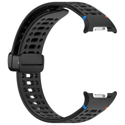 Ανταλλακτικό λουράκι Breathable Silicone Magnetic Strap για Samsung Galaxy Watch 8 / Classic Black