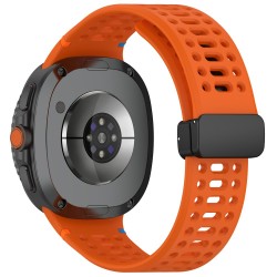 Ανταλλακτικό λουράκι Breathable Silicone Magnetic Strap για Samsung Galaxy Watch 8 / Classic Orange