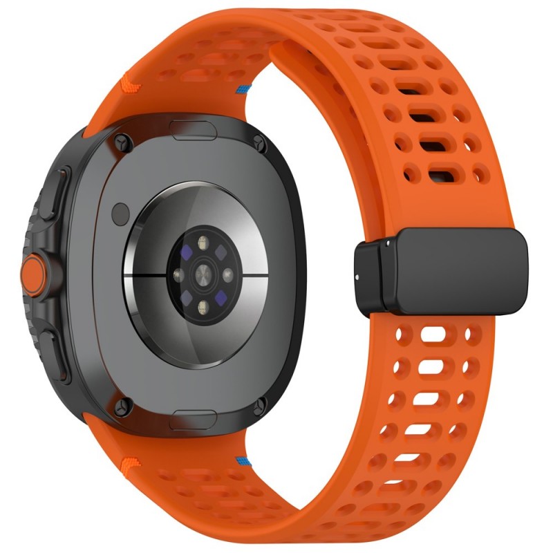 Ανταλλακτικό λουράκι Breathable Silicone Magnetic Strap για Samsung Galaxy Watch 8 / Classic Orange