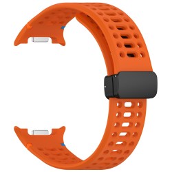 Ανταλλακτικό λουράκι Breathable Silicone Magnetic Strap για Samsung Galaxy Watch 8 / Classic Orange