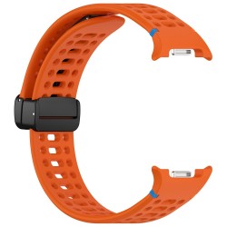 Ανταλλακτικό λουράκι Breathable Silicone Magnetic Strap για Samsung Galaxy Watch 8 / Classic Orange