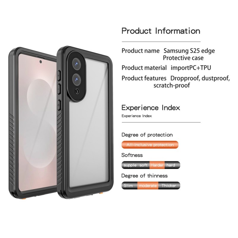 Αδιάβροχη θήκη Redpepper Samsung Galaxy S25 Edge SM-S937 Shockproof/Waterproof Black Αδιάβροχη θήκη Redpepper Samsung Galaxy S25 Edge SM-S937 Shockproof/Waterproof Black