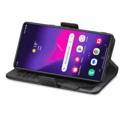 Θήκη Leather Card Holder Cover Stand Samsung Galaxy S24 Ultra 5G S928 Black