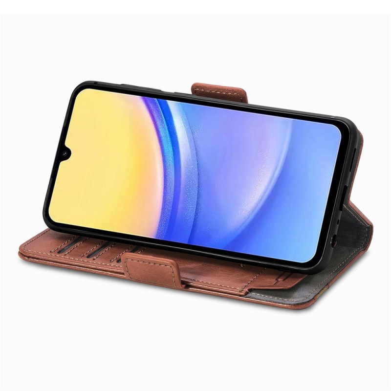 Θήκη Leather Card Holder Cover Stand Samsung Galaxy S24 Ultra 5G S928 Brown