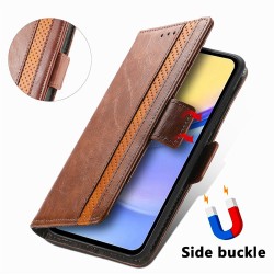 Θήκη Leather Card Holder Cover Stand Samsung Galaxy S24 Ultra 5G S928 Brown