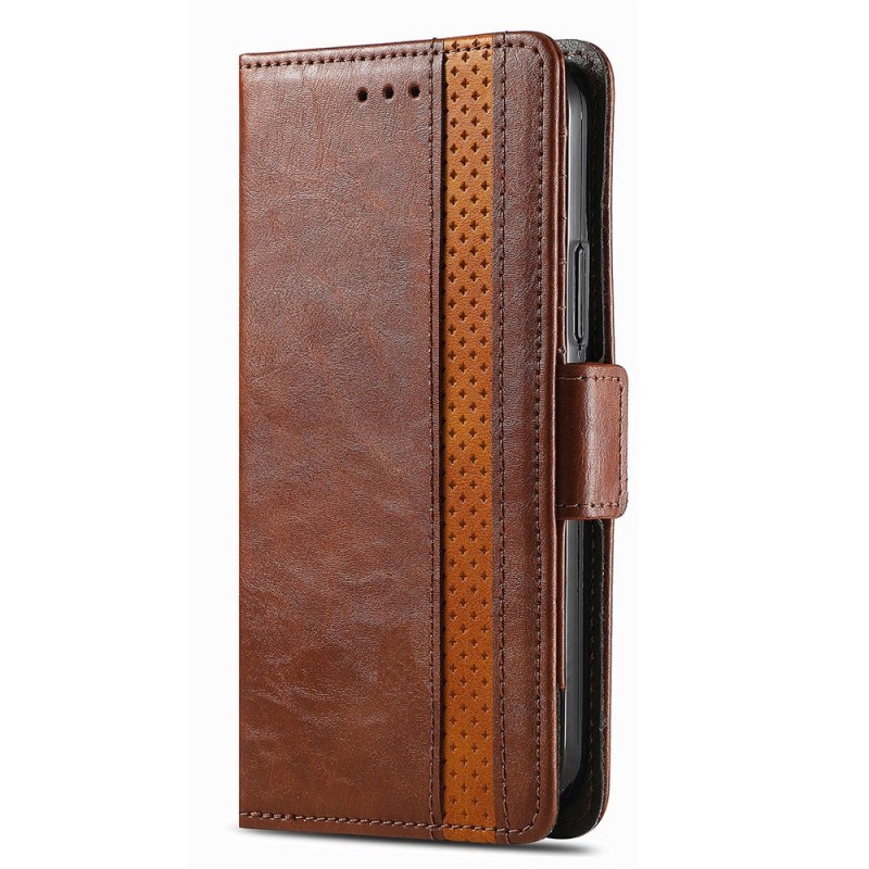 Θήκη Leather Card Holder Cover Stand Samsung Galaxy S24 Ultra 5G S928 Brown