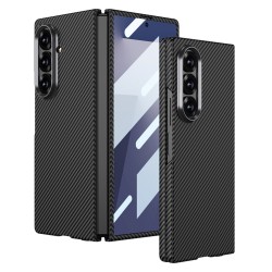 Θήκη Carbon Fiber Cover with Tempered Glass Samsung Galaxy Z Fold7 5G SM-F966 Black