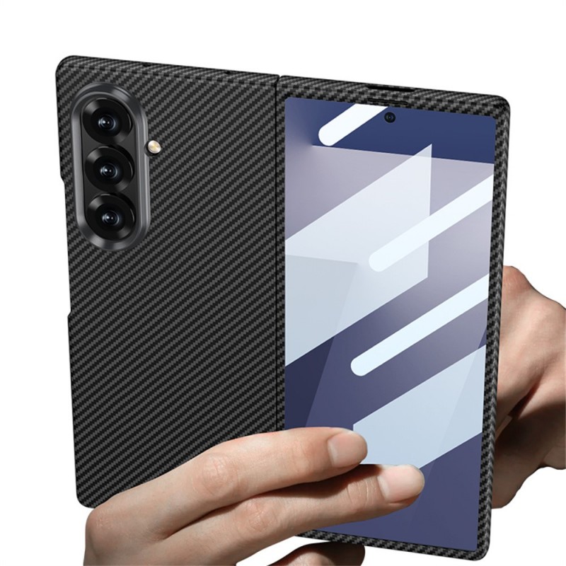 Θήκη Carbon Fiber Cover with Tempered Glass Samsung Galaxy Z Fold7 5G SM-F966 Black