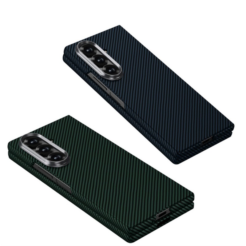 Θήκη Carbon Fiber Cover with Tempered Glass Samsung Galaxy Z Fold7 5G SM-F966 Black