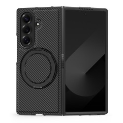Θήκη Carbon Fiber Magsafe Magnetic Bracket Cover Samsung Galaxy Z Fold7 5G SM-F966 Black