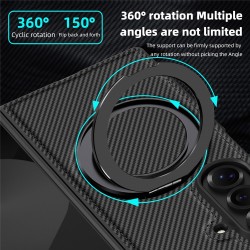 Θήκη Carbon Fiber Magsafe Magnetic Bracket Cover Samsung Galaxy Z Fold7 5G SM-F966 Black
