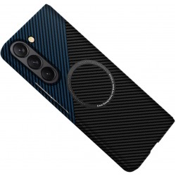 Θήκη Carbon Aramid Fiber Magsafe Cover Dual Color Samsung Galaxy Z Fold7 5G SM-F966 Black/Blue Θήκη Carbon Aramid Fiber Magsafe Cover Dual Color Samsung Galaxy Z Fold7 5G SM-F966 Black/Blue