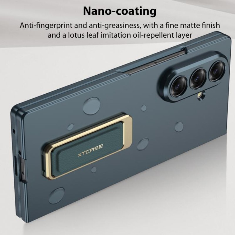 Θήκη Integrated Ultra Thin Full Cover Wristband Phone Case with Rotating Bracket Samsung Galaxy Z Fold7 5G SM-F966 Titanium Grey